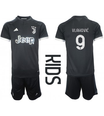 Juventus Dusan Vlahovic #9 Tredjeställ Barn 2023-24 Kortärmad (+ Korta byxor)